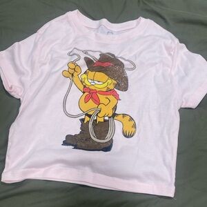 Fashion Nova women’s size Large baby pink baby tee